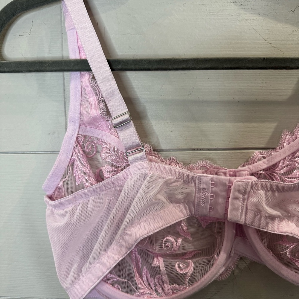 Soma Sensuous Lace Unlined Balconette Bra - Light Purple Size 40D - Picture 7 of 8